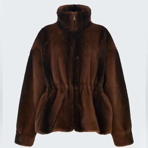 Elegant Dark Brown Teddy Jacket for Women